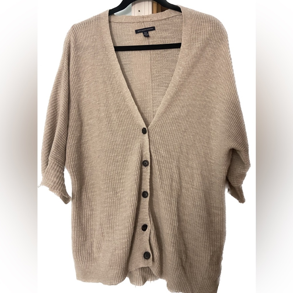 American Eagle Outfitters oatmeal button down cardigan sweater XS